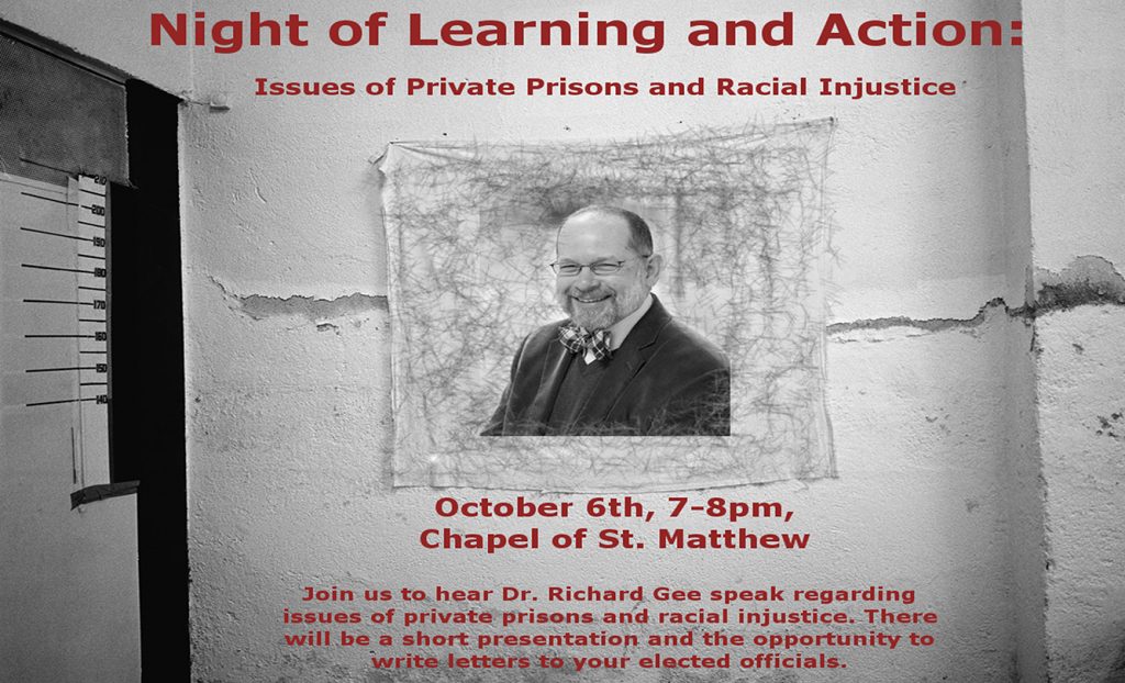 Poster for a night of learning and action