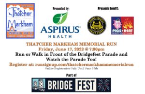 Thatcher Markham Memorial Run Poster 2022