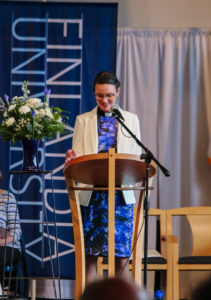 Pastor Sarah Semmler Smith at Service of Commendation for Finlandia University